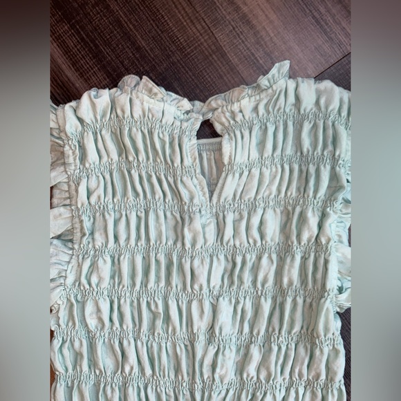 Express green  Ruched Ruffled Blouse - Picture 4 of 8